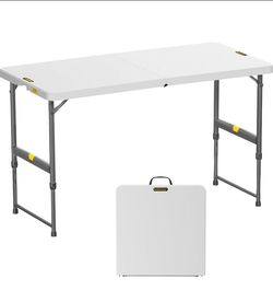 FanttikOutdoor Folding Table 4 Foot, Effortless Quick Adjustable Height.