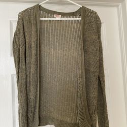 Sweater, 100% Cotton, Olive Green, Medium, $5
