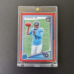 2025 Panini Donruss Cam Ward Optic Rated Rookie Preview Red Wave RC #350 Titans
