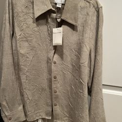 Women’s Suede-Like Shirt Size Large NWT