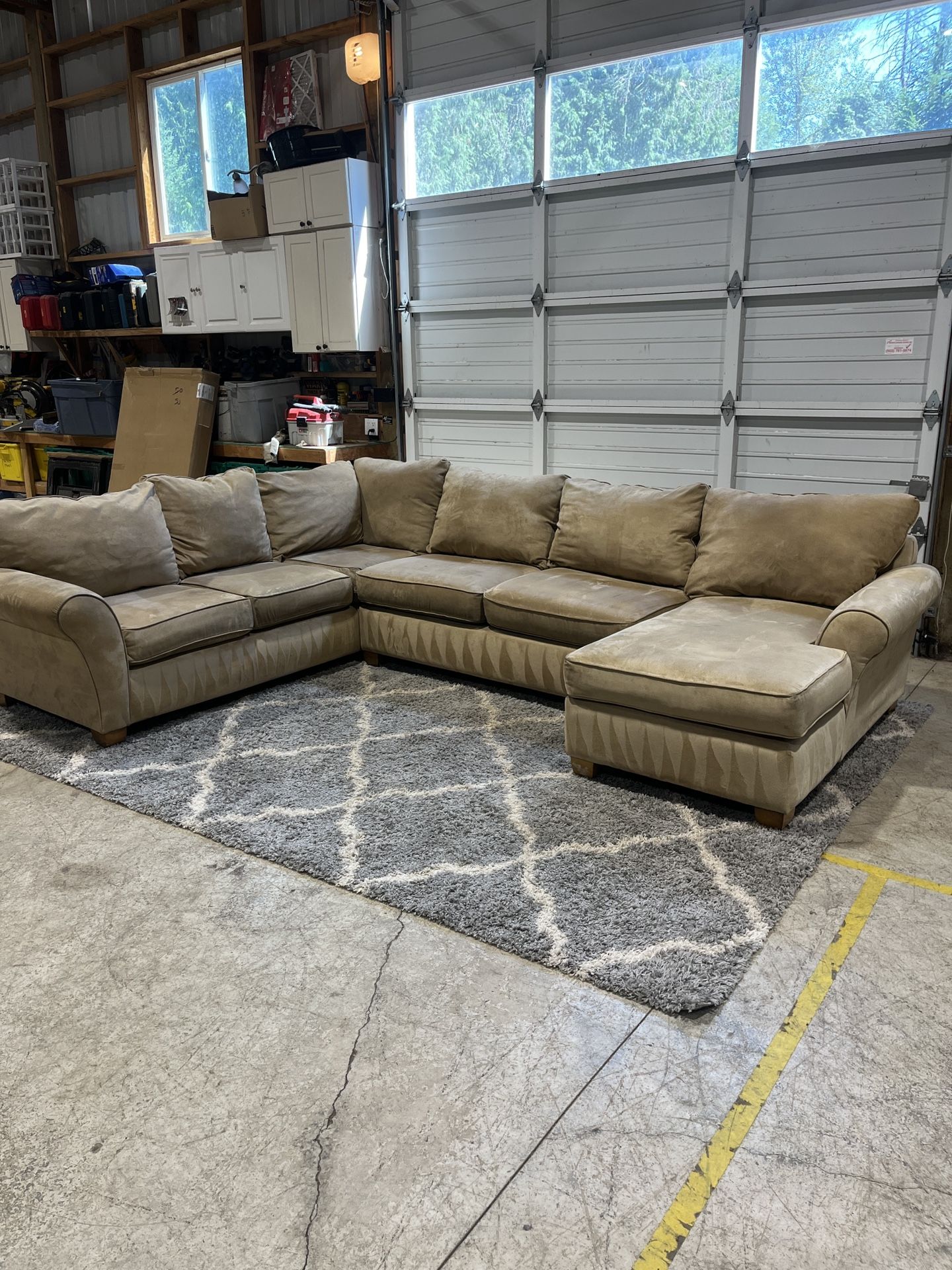 Large Beige Sectional Sofa - Great Condition!