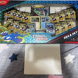 Pokemon Pokémon Trading Card CROWN ZENITH SEA & SKY Collection Box Factory Sealed