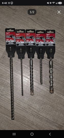 All Milwaukee SDS-Plus 4-Cutter concrete with rebar