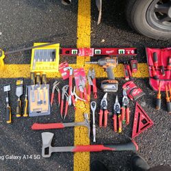 Milwaukee Hand Tools (New)  Klein Electrician Meters.Dewalt And Rigid 1/2 Inch Impact Driver