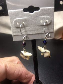 Alaskan bear silver earrings