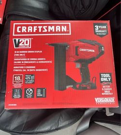 Craftsman 18 Gauge 20V Cordless Narrow Crown Stapler - Tool Only (CMCN618NB)