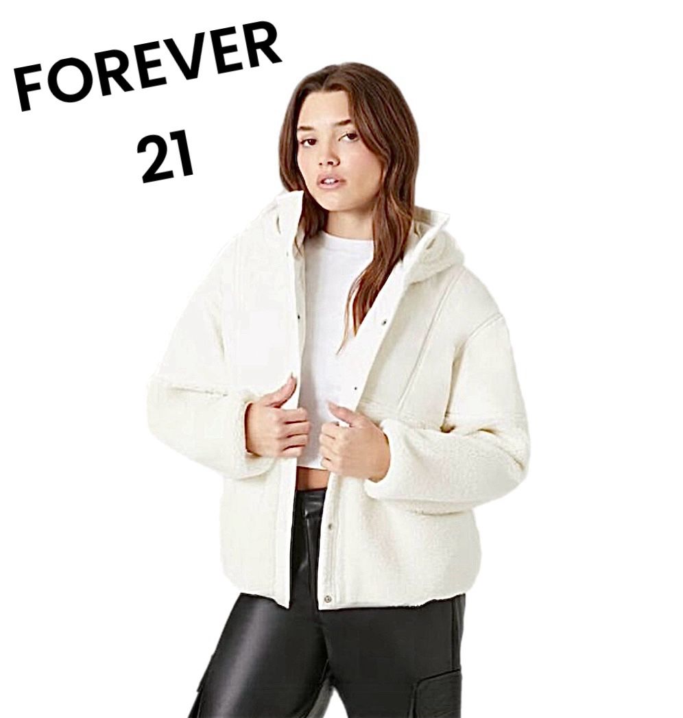 NWT!!! Hooded Faux Shearling Bomber Jacket