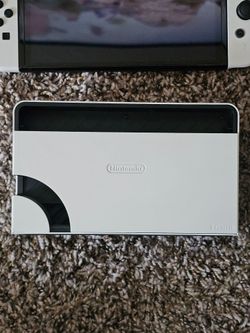 Nintendo Switch OLED handheld Console White Joycons Dock All Cables Included