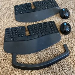 Microsoft Ergonomic wireless keyboard and mouse (2 sets)