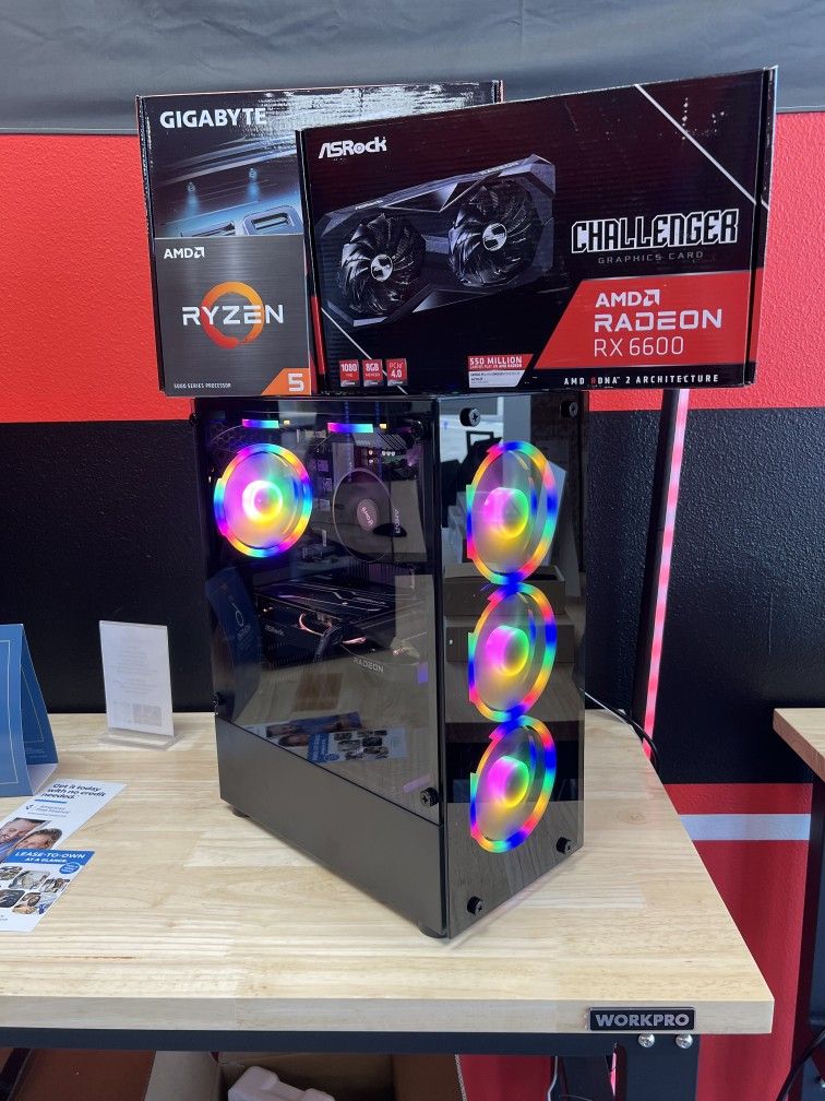 Custom RX 6600 Gaming PC. Only $50 Down With No Credit Financing!