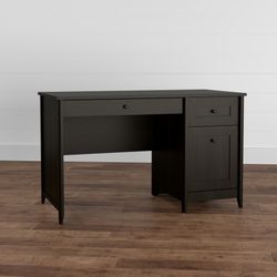 Quarters & Craft Harvey Manor Collection Home Office 47" Computer Desk, in Brushed Black 