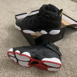 Jordan 6 Rings GS Black/University Red-white