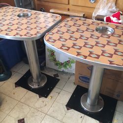 Retro Unique Formica Top 1950’s Tables High Top