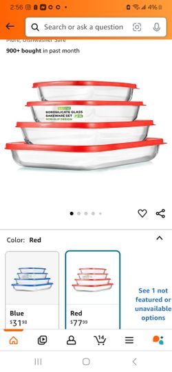 Nutrichef 4 Sets Bakeware Red