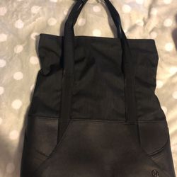 Lululemon Throw n Go Tote Black Foldover Top
