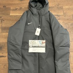 Nike 550 Down Parka Winter Coat Gray Football DJ6526-060 Men Size XXL NWT