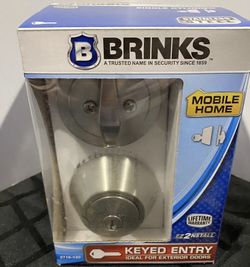 Brinks Mobile Home Stainless Steel Deadbolt Single Cylinder 2719-130 House Lock