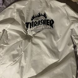 Thrasher white huf windbreaker