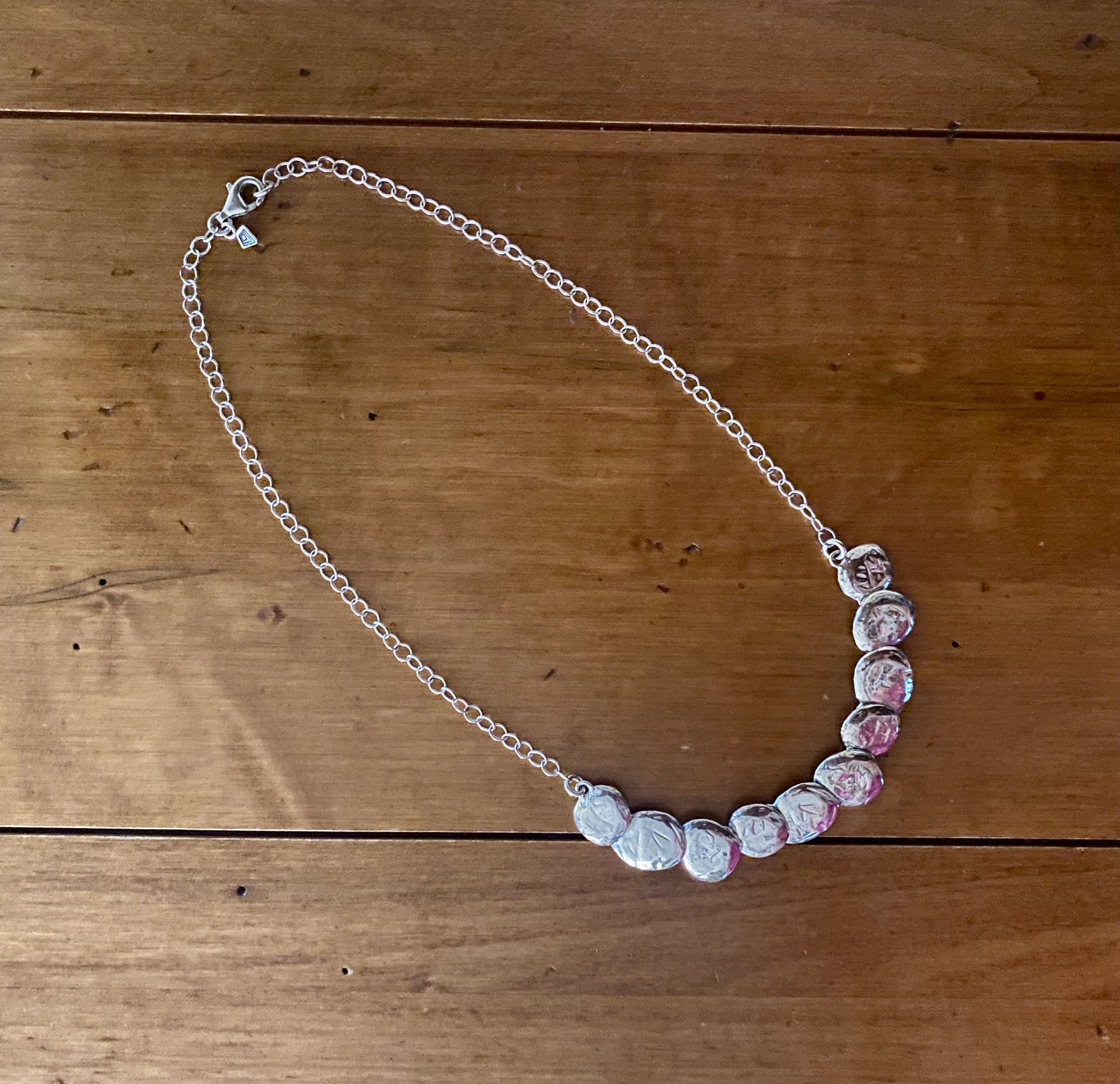 Silpada Sterling Silver Still Shining Retired Disc Necklace