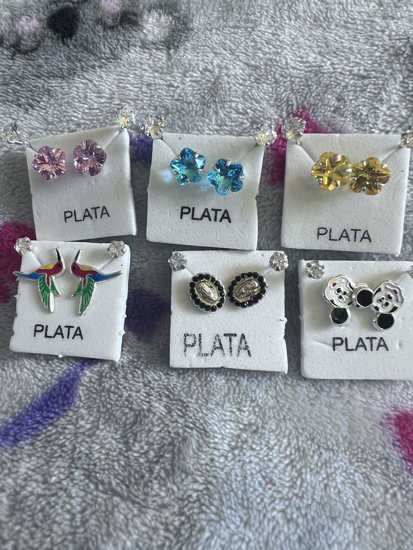 Aritos De Teléfono Plata 925