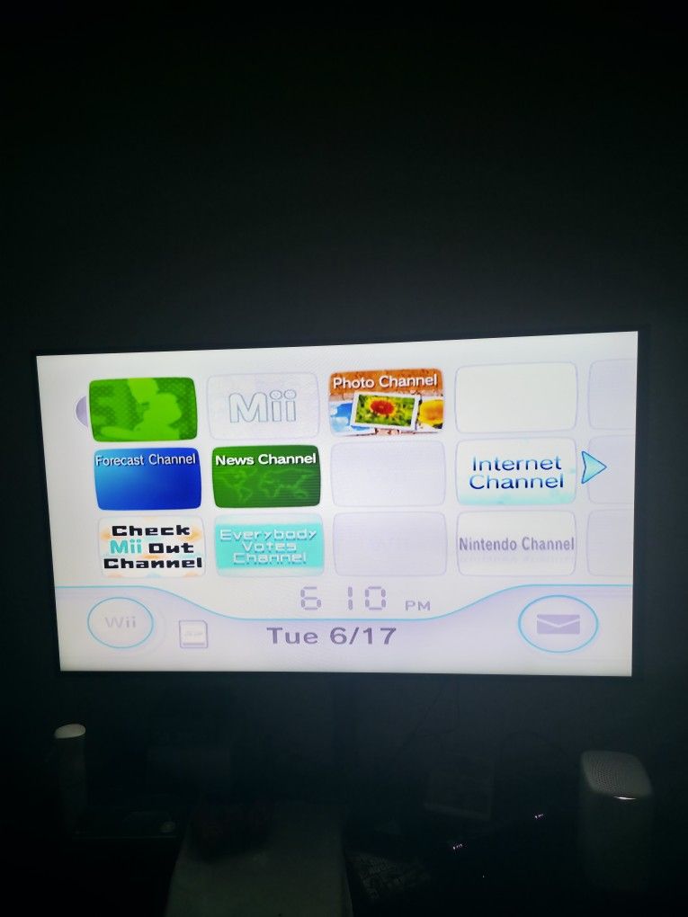 Nintendo Wii black with gamecube ports