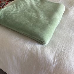 2 blankets- plush and weighted