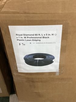 Royal Diamond Black Plastic Lawn Edging 60 ft