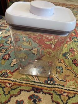 Food or craft tall container with lid.