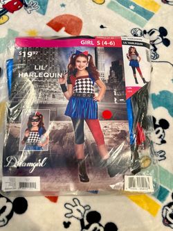 LITTLE HARLEQUIN GIRLS COSTUME SIZE S (4-6)