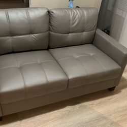 Myrella 57.50"' Flared Arm Loveseat By Winston Porter Fabric: Light Brown Faux Leather