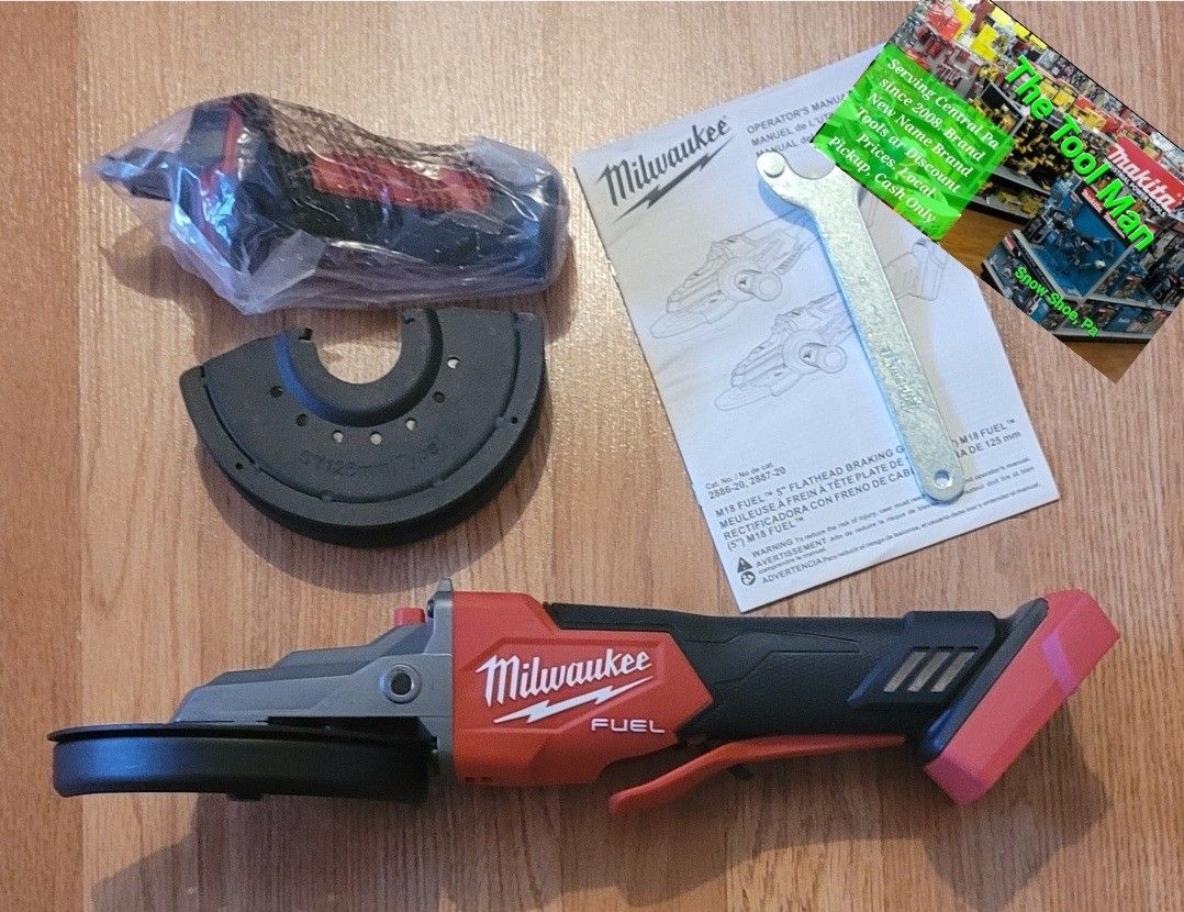 New Milwaukee M18 Fuel Flathead Cordless Angle Grinder Brushless Tool-only $190 FIRM PICKUP ONLY 