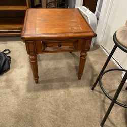 Wood Coffee Table And 2 End Tables