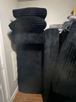 Black boneless couch