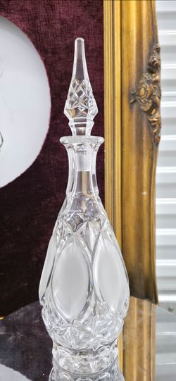 Vintage Cut Glass Decanter Set of 3