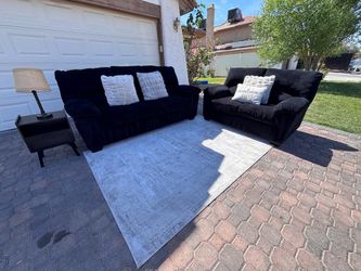 🚚FREE CURBSIDE DELIVERY🚚 🖤✨Black Corduroy Couch Set✨🖤