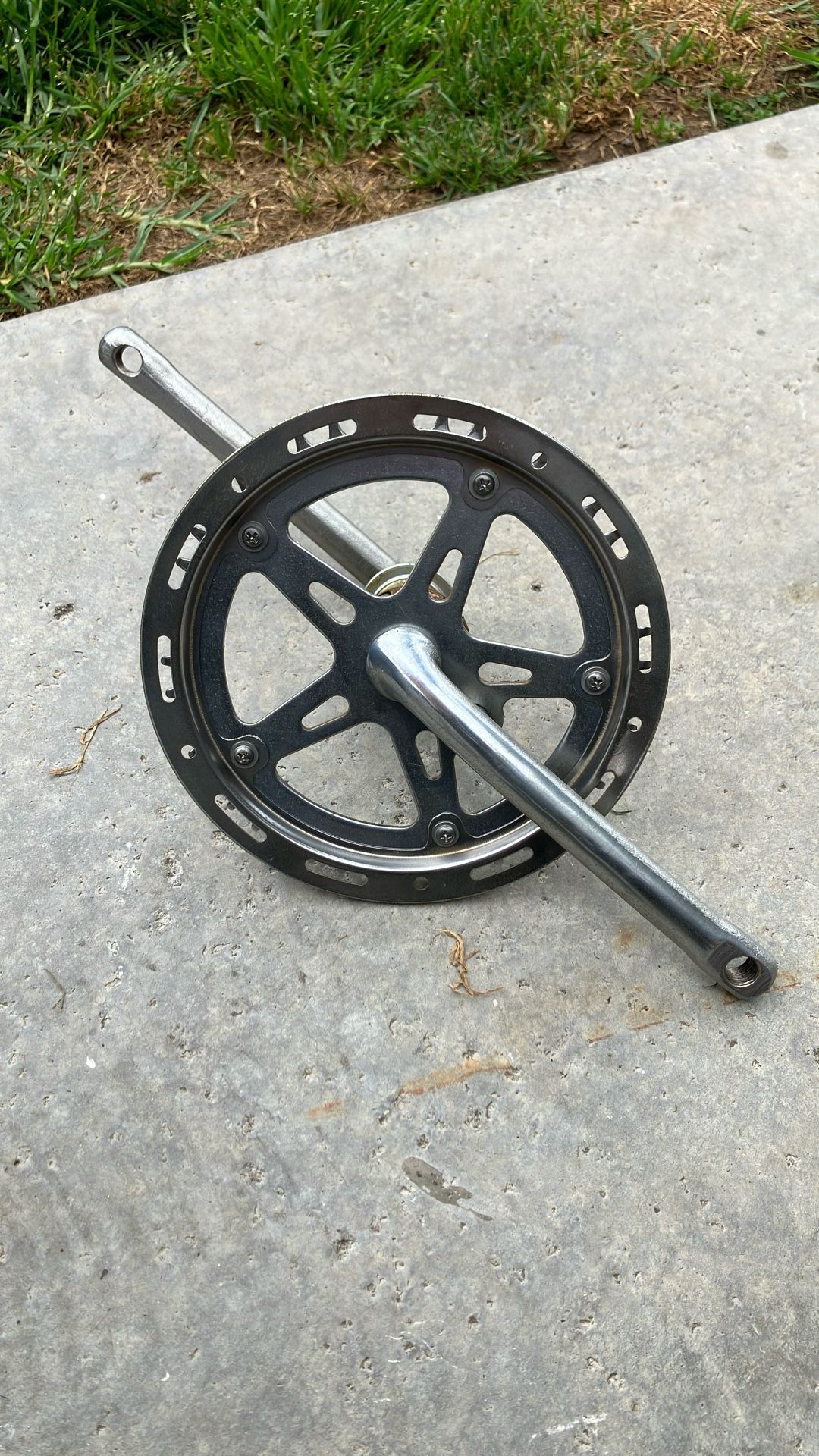 Vintage Klunker Chain Ring With Chaingaurd Sprocket Attachment , Fits Schwinn And Many Other Bikes And Cruises , Located In LaHabra Ca