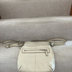 Fossil Leather Beige Handbag 