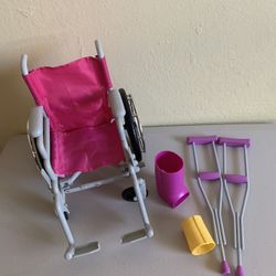 Click n' Play Doll Wheelchair and Crutches Set