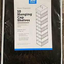 ZOBER Closet Organizer 10 Hanging Cap Shelves