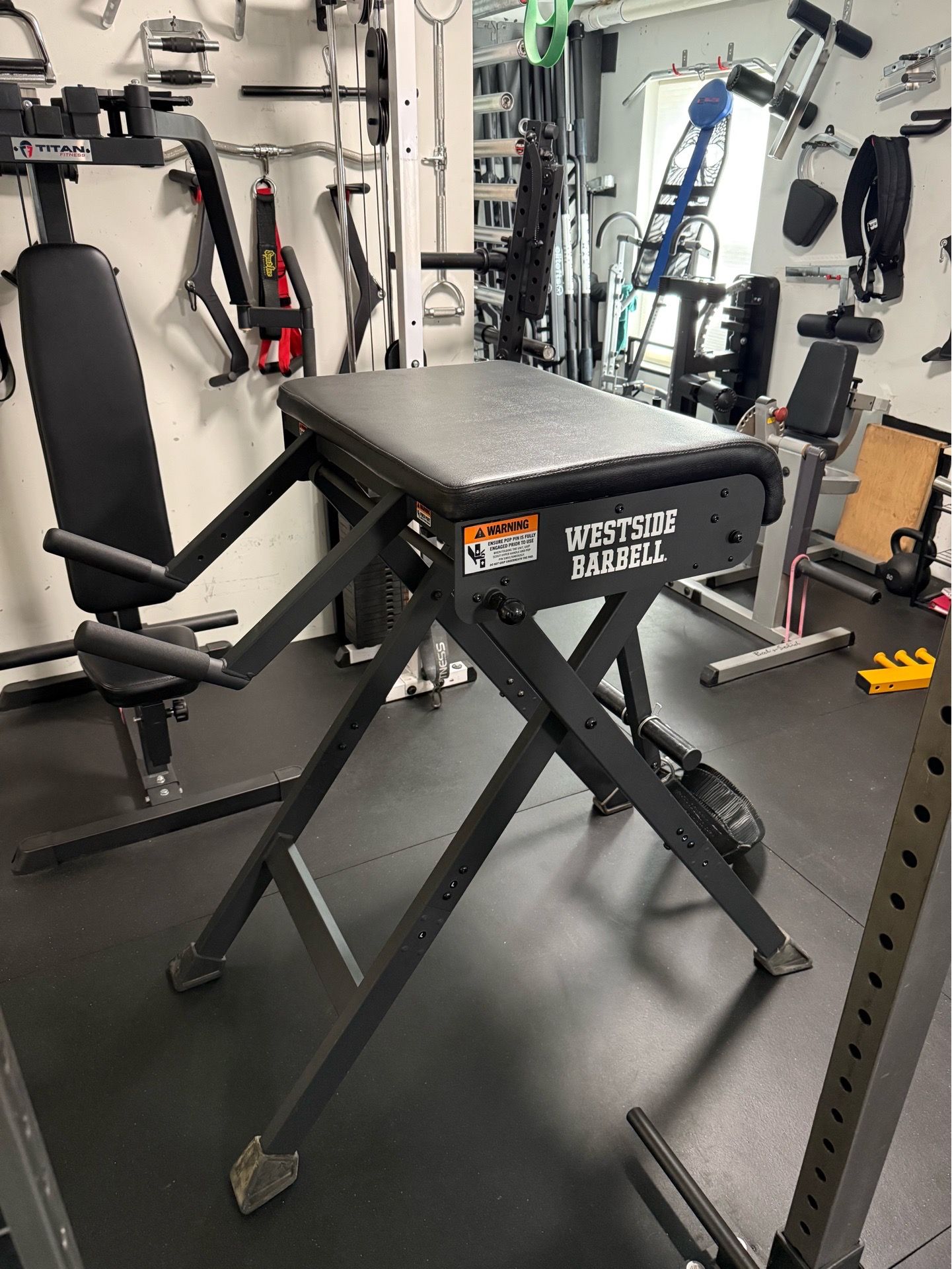 Rogue Fitness Westside barbell scout reverse hyper machine