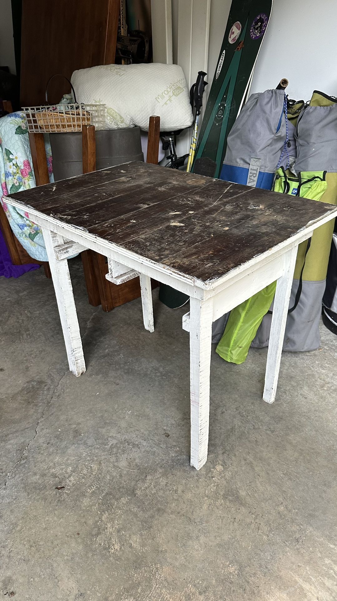 Rustic wooden accent table /desk / workbench