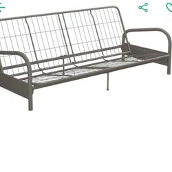 Futon Metal Frame & Matrees Black