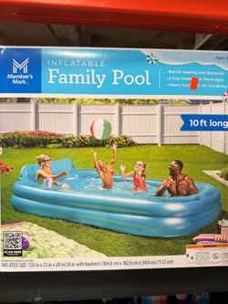 Members Mark 10’ Long Inflatable Family Pool Brand New In Box