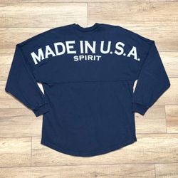 Spirit Jersey Made in USA Patriotic American Oversized Long Sleeve Shirt Adult S