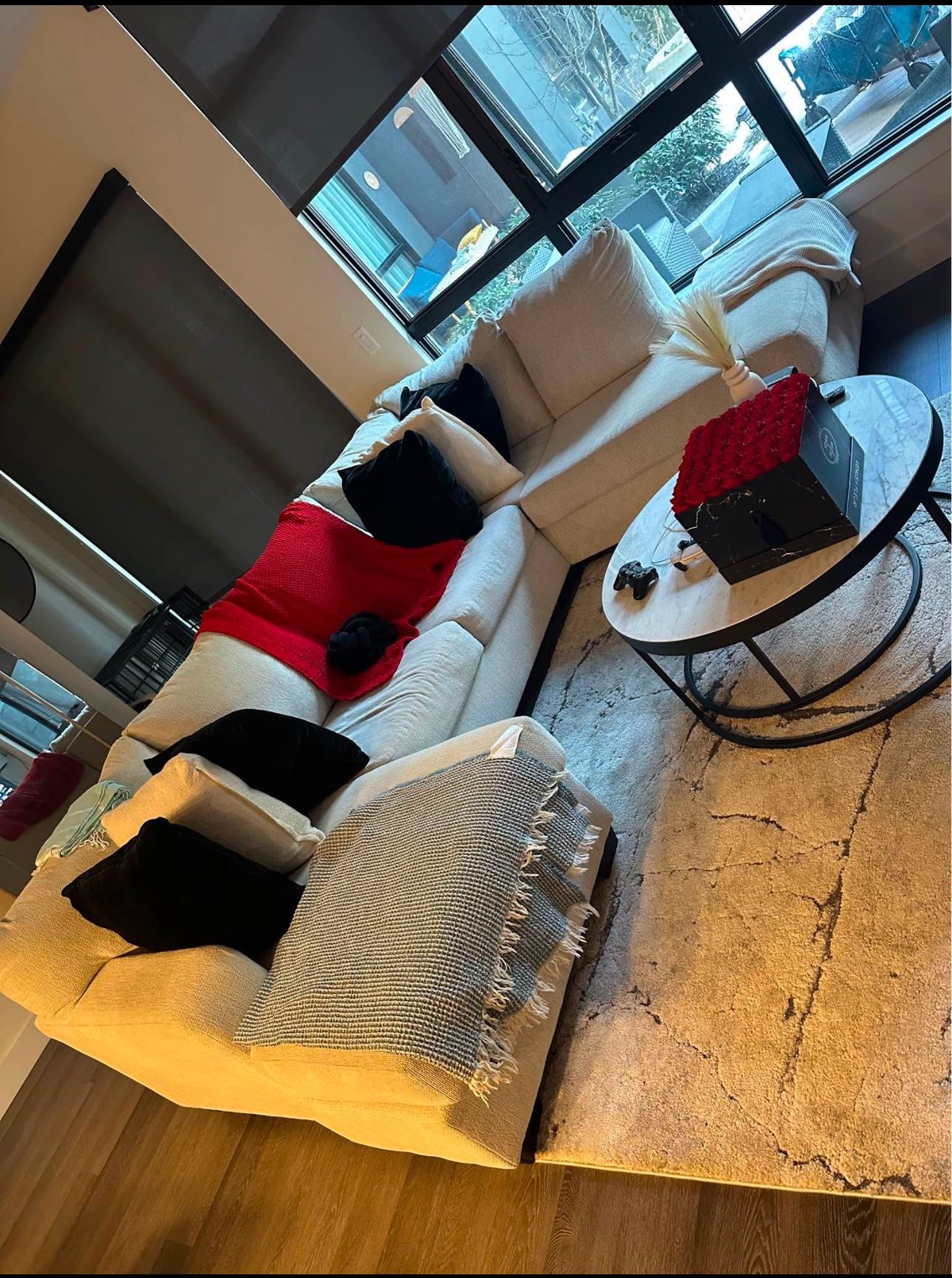 White sectional couch