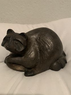 “POKEY PARK “ Authentic Bronze Raccoon 