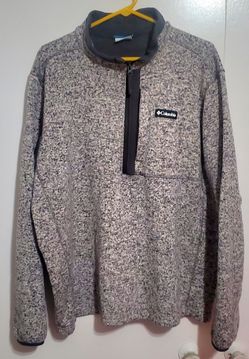 Columbia Men's Sweater Weather 1/2 Zip Fleece Pullover - Charcoal/Black - Size XL  EUC