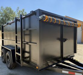 🔥New 8x4x12 Smooth Walls Hydraulic Dump Trailer With Gift 🎁