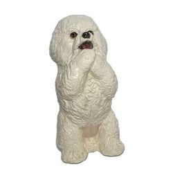 Townsends Ceramic Bichon Frise Figure Lifelike 17 inches