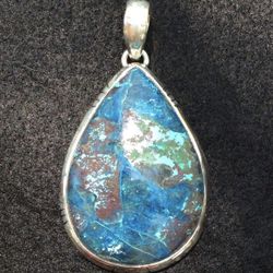 925 Silver & Chrysocolla Pendant* Handmade*